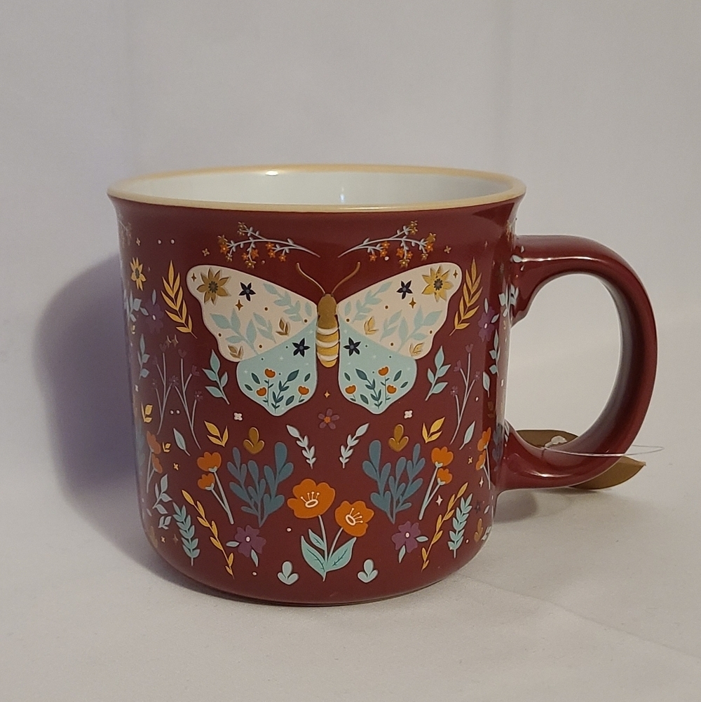 Butterfly/Moth Wildflower Mug New Without Tags - Picture 8 of 8